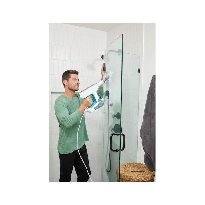 Black and Decker BHSM15FX08 Pulitore a Vapore Portatile 1500 W 0,5 L 8 Accessori riscaldamento 30 s colore Bianco