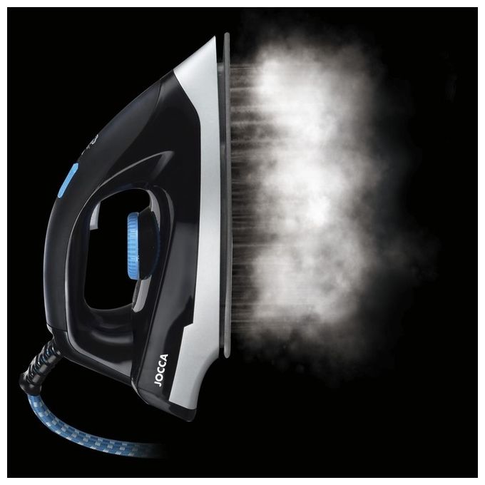 Jocca 2129 – Ferro da Stiro a Caldaia 2400W, Serbatoio 2L, Piastra Ceramica, Vapore 5 bar, Stiratura Verticale, colore Nero