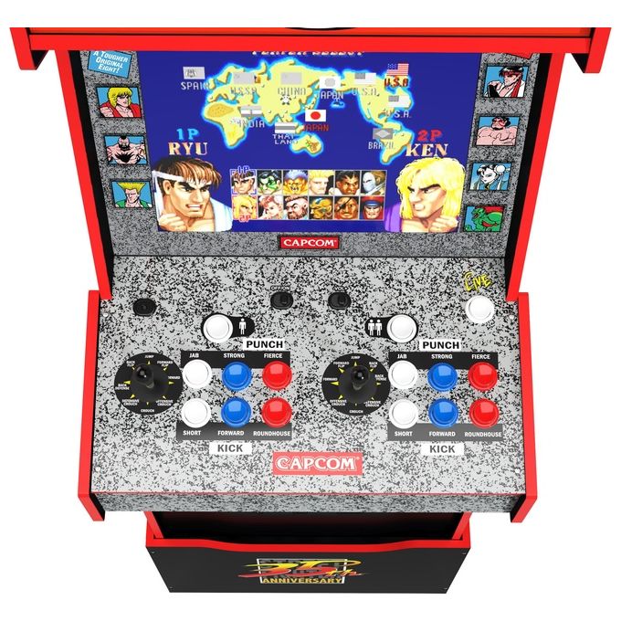 Arcade1up STF-A-202110 Capcom Legacy Yoga Flame Edition Cabinato Arcade 14 Giochi Wi-Fi Monitor 17'' colore Multicolore