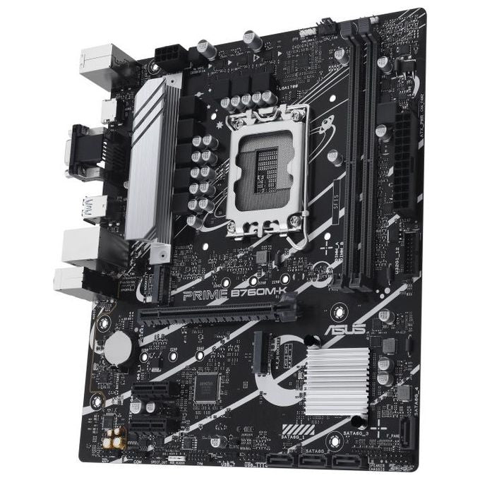 ASUS 90MB1FI0-M1EAY0 PRIME Scheda madre Intel LGA 1700 mATX DDR5 2 slot M.2 PCIe 4.0 Ethernet Realtek 2.5Gb HDMI VGA colore Nero