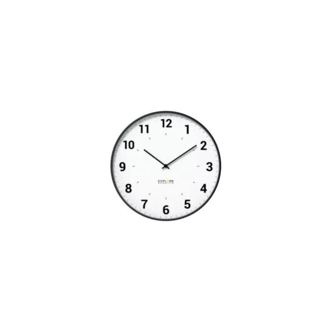 Explore Scientific RAC1003 Orologio a Parete 25cm RadiocomandatoDesign Contemporaneo con Numeri Metallo-Bianco