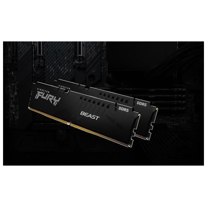 Kingston KF552C40BBK2-16 FURY Beast Memoria RAM DDR5 16 GB 2x8 GB 5200 MT-s CL40 XMP 3.0 colore Nero