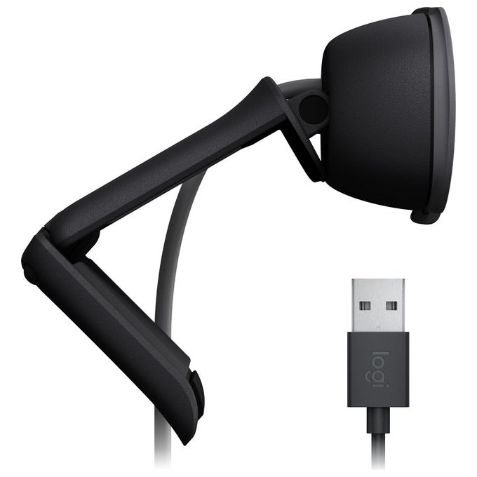 Logitech 960-001585 Brio 100 Webcam Full HD 1080p 2 MP USB microfono integrato copriobiettivo colore Grafite