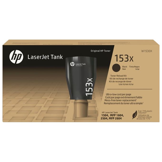 HP W1530X LaserJet Tank 153X Kit Ricarica Toner 5000 Pagine colore Nero