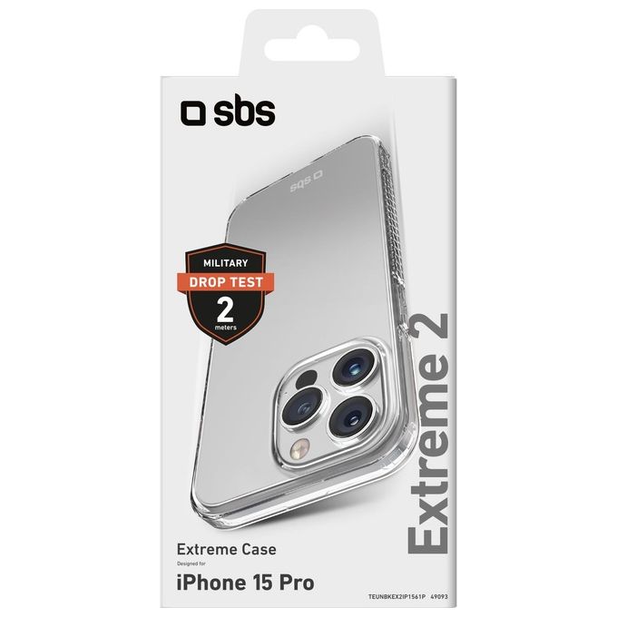 Sbs Cover Extreme 2 per iPhone 15 Pro Trasparente
