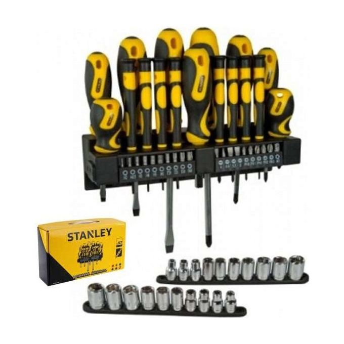 Stanley Set Giraviti e Inserti e Chiavi a Bussola 57 Pezzi