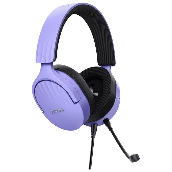 Trust 25301TRS GXT 489P Fayzo Cuffie Gaming Cablate Over-Ear con Microfono Rimovibile Driver 50 mm Audio 7.1 35% Plastica Riciclata Colore Viola