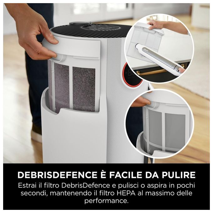 Shark HP150EU NeverChange Purificatore d'aria per ambienti fino a 60 m² Filtro HEPA Anti-odore 66 dB colore Bianco