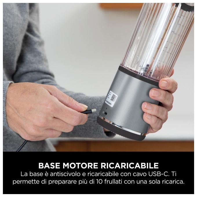 Ninja BC151EUBK Blast Frullatore Portatile per Sportivi Ricaricabile USB-C 0,53 L 14,4 W colore Nero