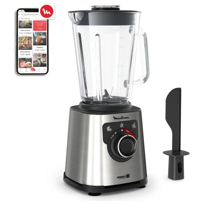 Moulinex LM871D10 PerfectMix+ Frullatore a bicchiere 2 L 1200 W Tecnologia Powelix 6 lame Autopulizia colore Acciaio Inox