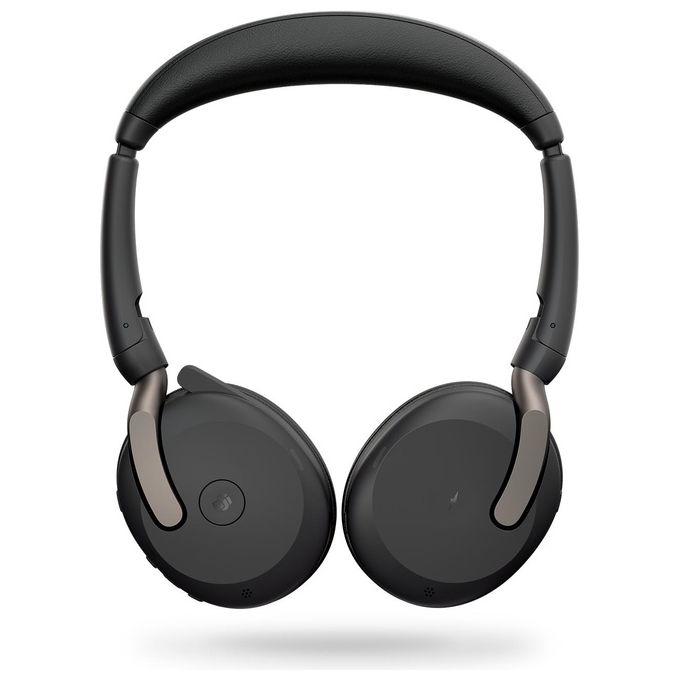 Jabra 26699-999-999 Evolve 2 65 Flex Cuffie Stereo Wireless Bluetooth con Cancellazione del Rumore Jabra ClearVoice e ANC ibrida Certificate per MS Teams colore Nero