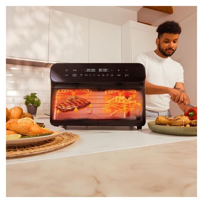 Cecotec 03489 Advance 9000 Friggitrice ad aria 9 L 2800 W 8 programmi Touch colore Nero Acciaio inox