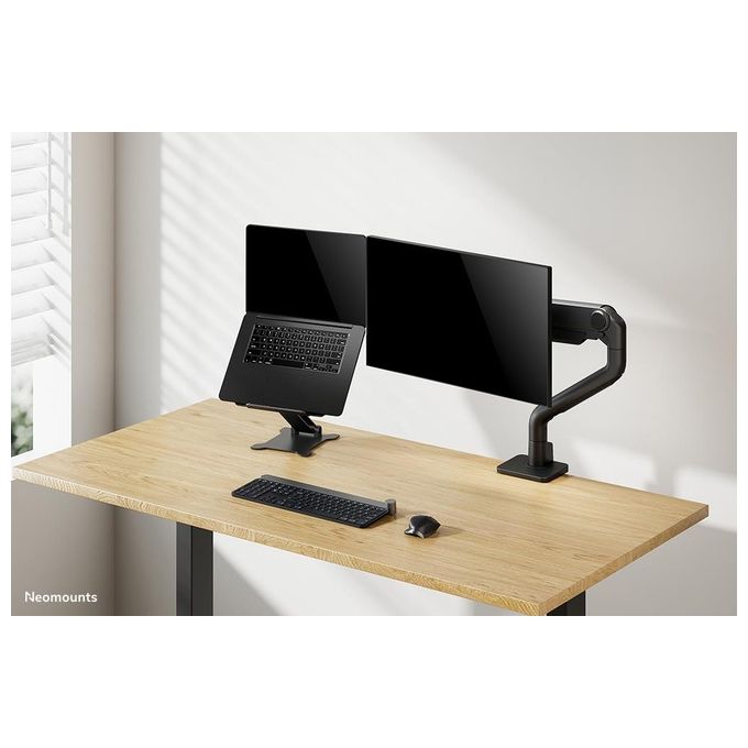 Neomounts DS20-740BL1 Supporto per Laptop Regolazione Altezza Continua 1,7 - 16,8 cm Pieghevole Compatto Universale 5 Kg colore Nero