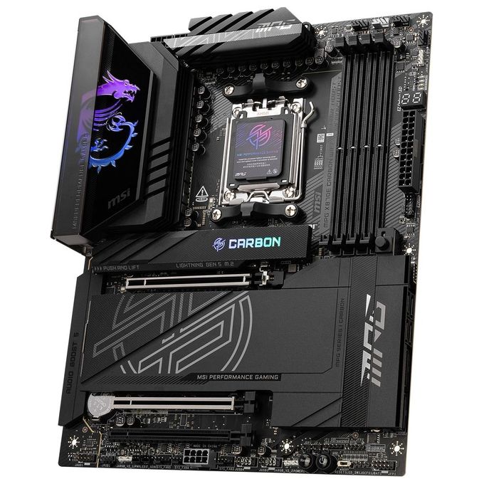 MSI MPG X870E CARBON WIFI Scheda Madre AMD X870E Socket AM5 ATX DDR5 4 slot M.2 Wi-Fi 7 colore Nero