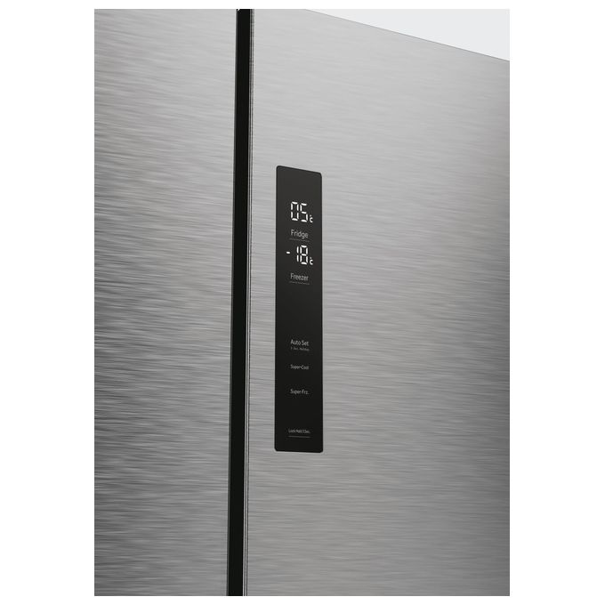 Haier HCR5919ENMP Cube 90 Serie 5 Frigorifero Americano 4 Porte 528 L 190 cm Classe E 38 dB Total No Frost colore Platino Inox