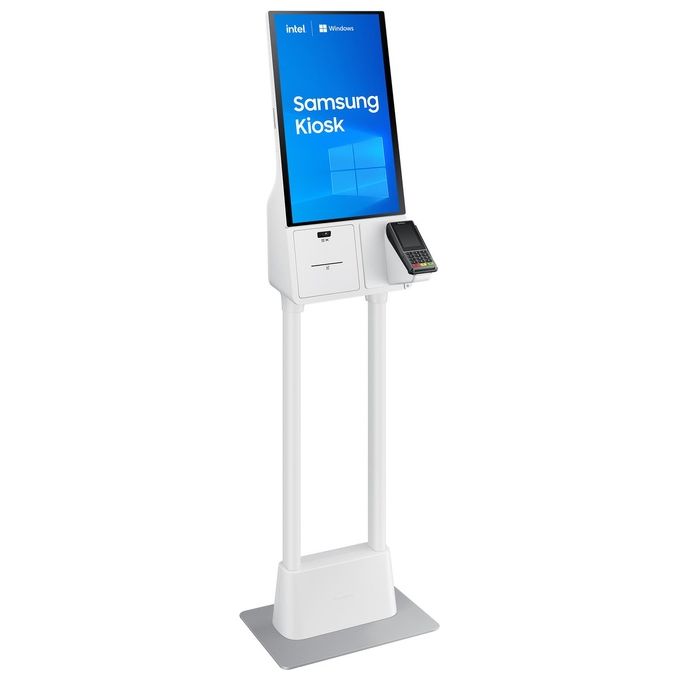 Samsung LH24KMC3BGCXEN KM24C-3 Kiosk Design Monitor LED 24'' Full HD Touch Screen Capacitivo Windows 10 IoT Enterprise Intel Core i3 colore Bianco