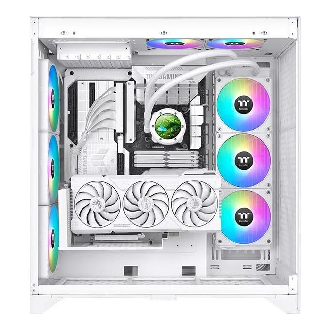 Thermaltake CL-W426-PL12SW-A TH360 V2 Ultra EX ARGB Raffreddatore a Liquido All-In-One 360mm con Display LCD TFT 3 Ventole 120mm Compatibilitì Intel e AMD colore Bianco