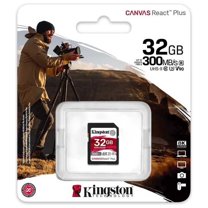 Kingston Technology Canvas React Plus 32Gb SD UHS-II Classe 10