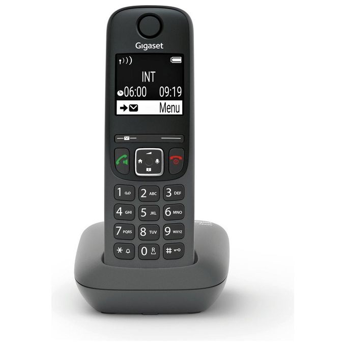 Gigaset L36852-H2810-B133 AE690 Telefono DECT Analogico con 2 Cornette Vivavoce Identificazione Chiamante Rubrica 100 Voci colore Antracite