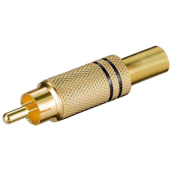 Goobay Spina RCA Dorato con Protezione Antipiega