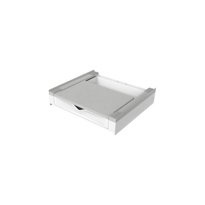 Meliconi DUO Torre Duo Kit di Sovrapposizione con Ripiano e Cassetto per Lavatrice e Asciugatrice colore Bianco