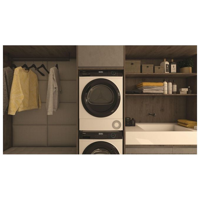 Haier HD90-A2939E-IT I-Pro Series 3 Asciugatrice Pompa di Calore 9 Kg Classe A++ Wi-Fi 66 dB (84x60x65 cm) colore Bianco