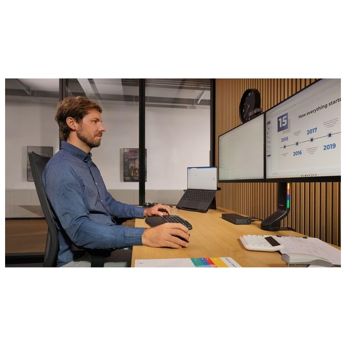 Kensington K83452WW Cuffie over-ear Bluetooth H3000 Cancellazione Rumore Attiva con AI Durata Batteria 60 h Connessione Bluetooth 5.2 colore Nero