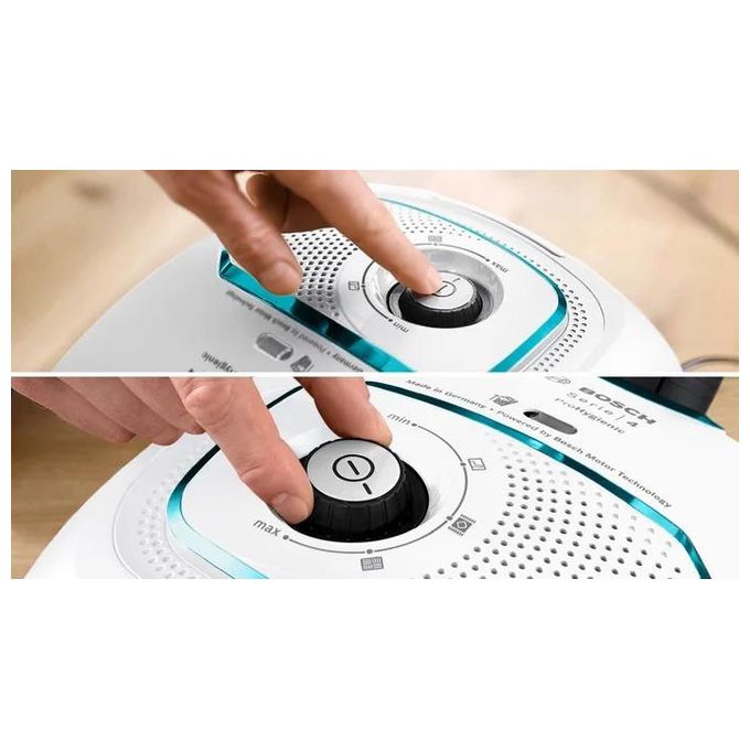 Bosch BGB41HYG1H Serie 4 Aspirapolvere a Cilindro con Sacco HEPA 4 L 600 W 75 dB colore Bianco