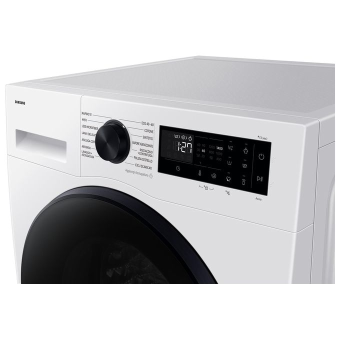 Samsung WD90DG5B15BEET Crystal Clean Lavasciuga Frontale 9-6 Kg 1400 rpm Classe A AI EcoBubble Vapore Wi-Fi (85x60x60 cm) colore Bianco