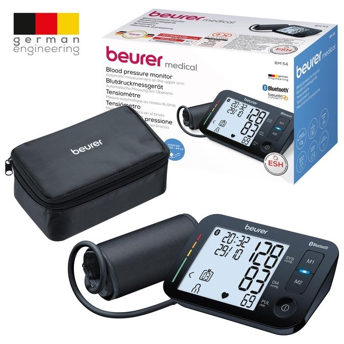 Beurer Bm-54 Sfigmomanometro Bluetooth con App Gratuita Display XL Nero