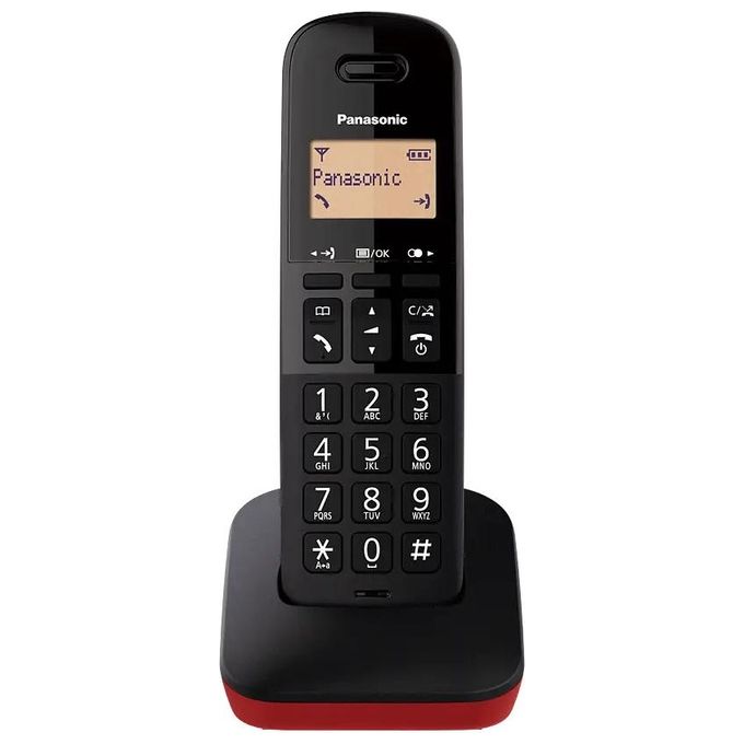 Panasonic KX-TGB610JT Cordless display 1,4'' Blocco chiamate ID Rubrica Nero-Rosso