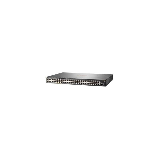 HP Aruba 2930F 48G PoE+ 4SFP+ Switch L3 gestito 48 x 10-100-1000 (PoE+) + 4 x 1 Gigabit - 10 Gigabit SFP+ (uplink) montabile su rack PoE+