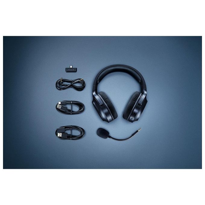 Razer RZ04-04430100-R3M1 Barracuda X Cuffie Gaming Wireless USB-C e Bluetooth 5.2 Dual Wireless 40 mm TriForce Microfono Rimovibile colore Nero