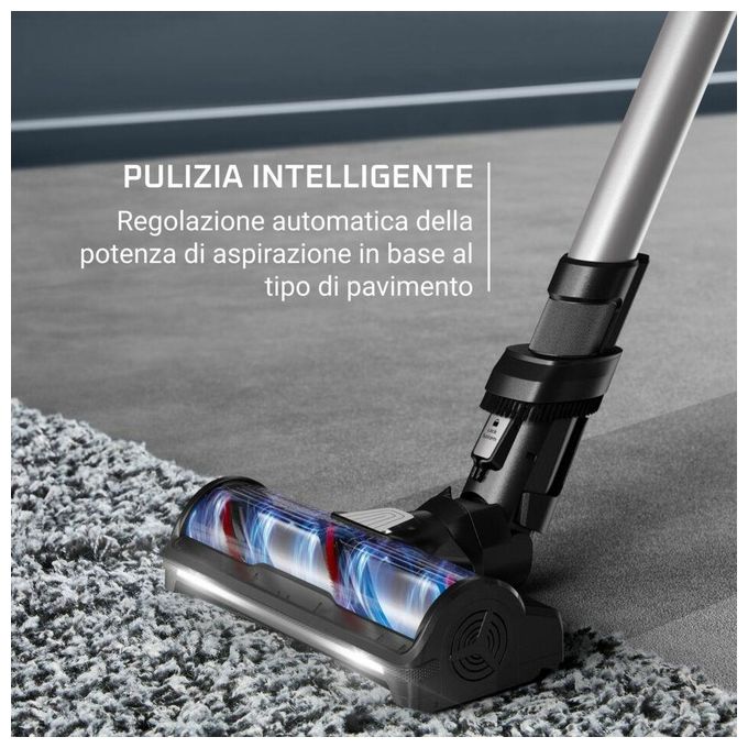 Rowenta RH9A32WO X-Force Flex 13.60 Aspirapolvere Scopa Elettrica Senza Filo Ciclonica 0.65 L 150 AW 60 min 84 dB colore Alluminio Verde