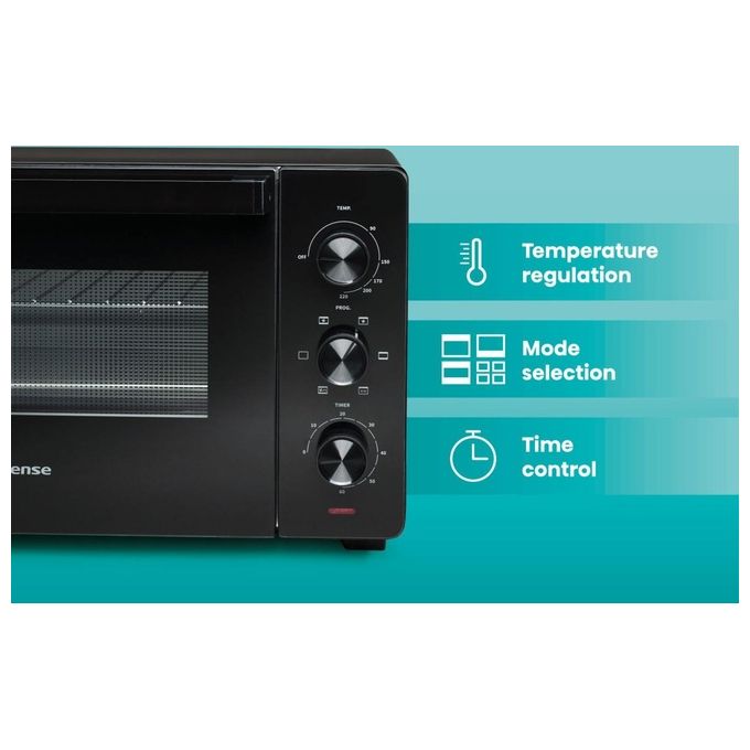 Hisense HOM30M Fornetto Elettrico 30 L 1600 W ventilato girarrosto 5 modalita' cottura colore Nero
