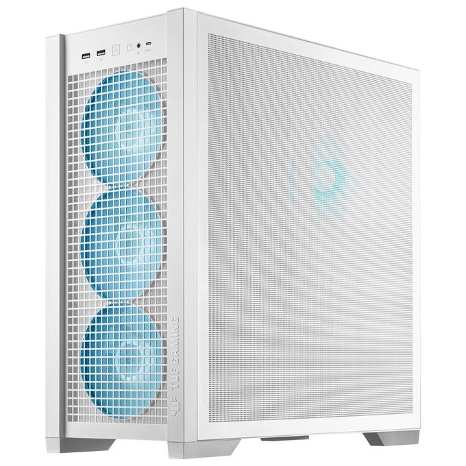 ASUS 90DC00I3-B19000 TUF Gaming GT302 ARGB Case Mid Tower Supporto EATX Ventole 140 mm Preinstallate Pannello in Vetro Temperato colore Bianco
