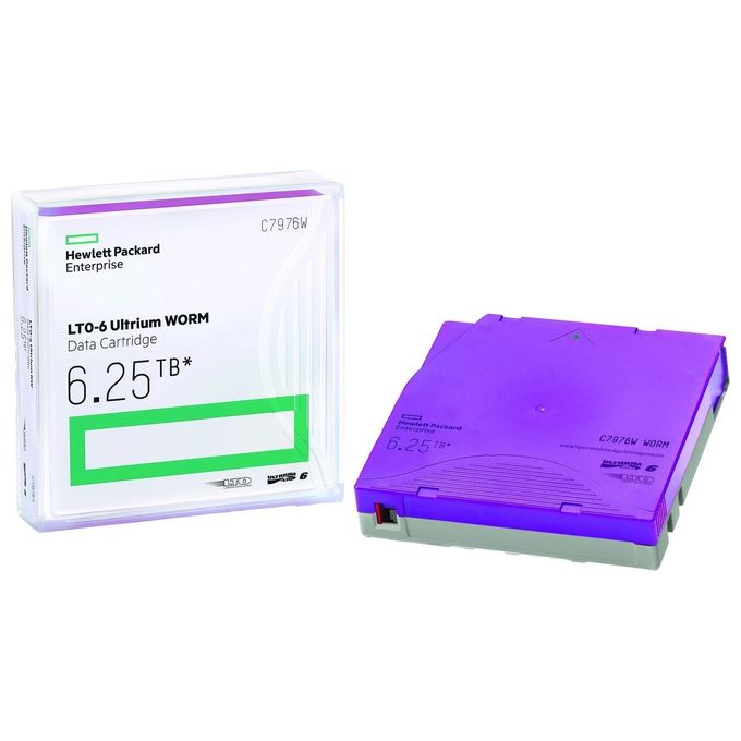 HP LTO Ultrium WORM 6 2,5Tb Etichette Scrivibili Viola per StorageWorks SAS Rack-Mount KIT_