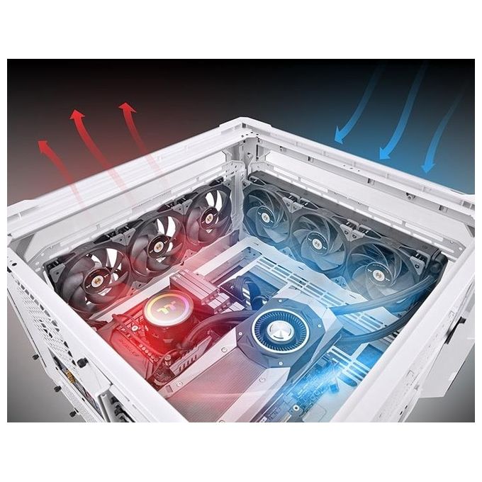 Thermaltake 4713227536370 SWAFAN GT12 Ventola di raffreddamento per PC 120x25 mm 4 pin PWM 500 2000 rpm 26 5 dB colore Nero