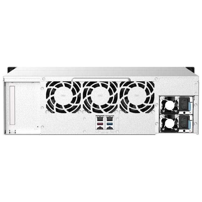 QNAP TS-1673AU-RP-16G TS-1673AU-RP Server NAS 16 Bays AMD Ryzen V1500B 16 GB DDR4 2x 2.5GbE RAID Supportato colore Nero Grigio