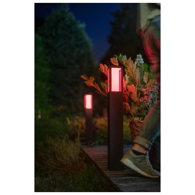Philips Hue White and Colour Ambience Palo per Esterni con Led Integrato Nero Impress