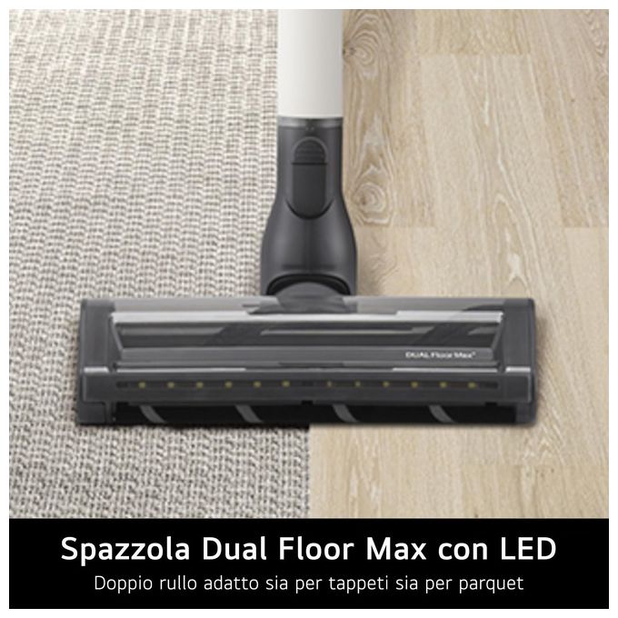 LG A9T-PRIME1C CordZero Aspirapolvere Scopa Elettrica senza Fili 260W 60 min 1.05 L Auto-svuotamento Wi-Fi 83 dB colore Beige
