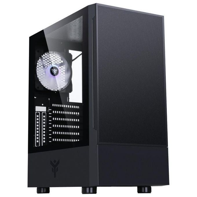 Itek ITGCASIB30 SIISBE 3.0 PC Case Gaming Midi Tower ATX 3x120mm Ventole ARGB USB3 Vetro Temperato con Cerniera colore Nero