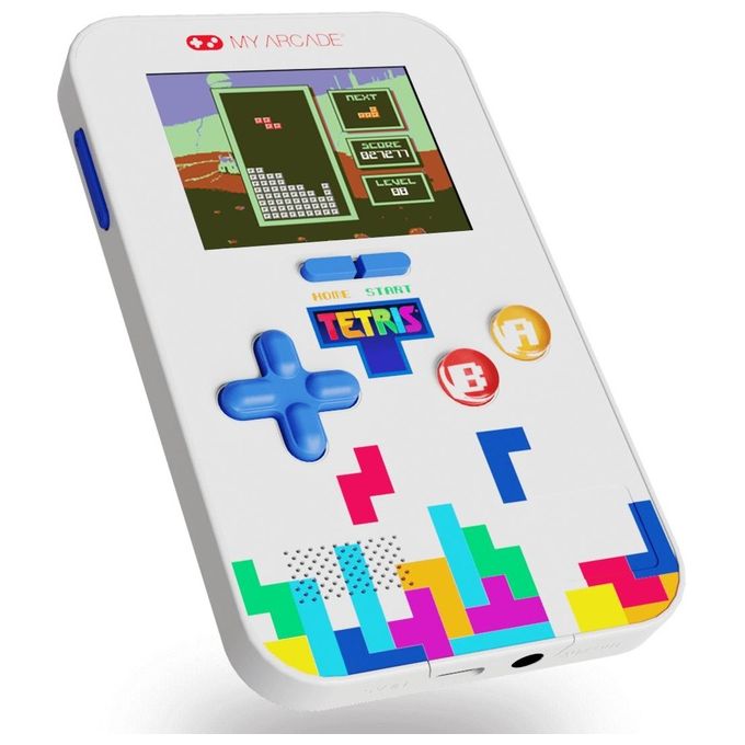 My Arcade DGUNL-7029 Tetris Go Gamer Console Portatile con Schermo 2.5 Pollici 301 Giochi Inclusi Alimentazione USB-C e Batterie AAA Colore Multicolore