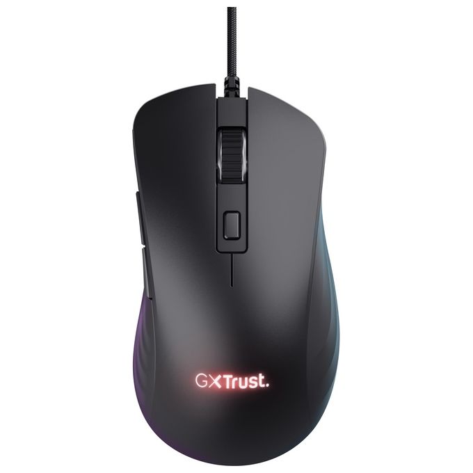 Trust 24890 GXT 924 Ybar+ Mouse Gaming 25600 DPI 6 Pulsanti Programmabili USB RGB colore Nero