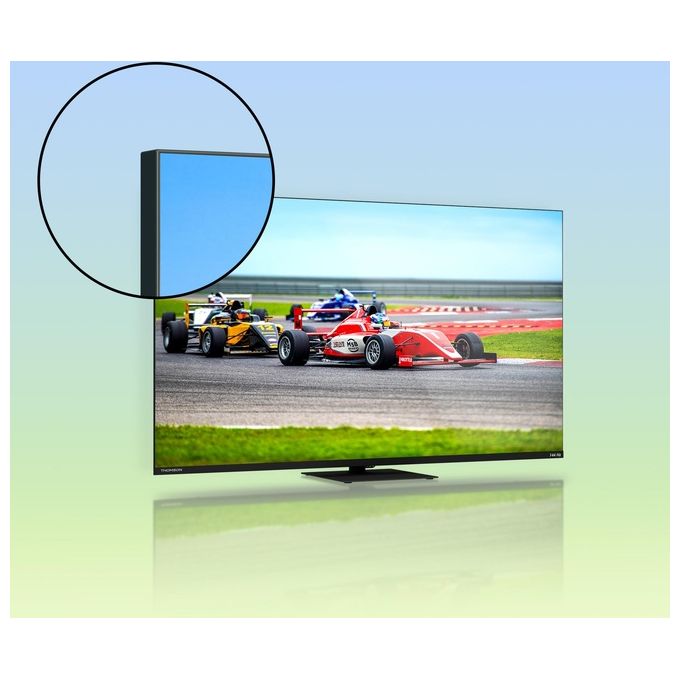 Thomson 55QG7C14 Q70 Series Smart TV QLED 55'' 4K Ultra HD 144Hz Google TV DVB-T2 S2 Dolby Vision Wi-Fi colore Nero
