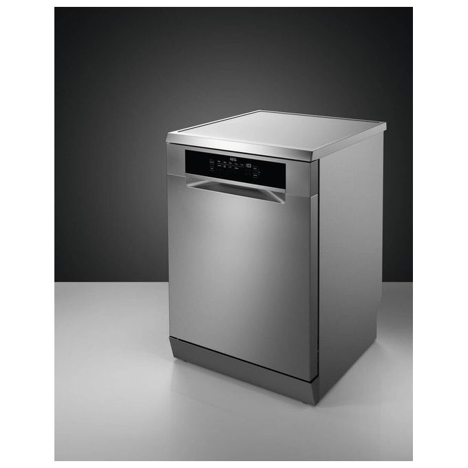 AEG FFB73747PM Serie 7000 Lavastoviglie Libera Installazione 15 coperti Classe D 40 dB AirDry Inverter GlassCare (85x60x60 cm) colore Acciaio Inox