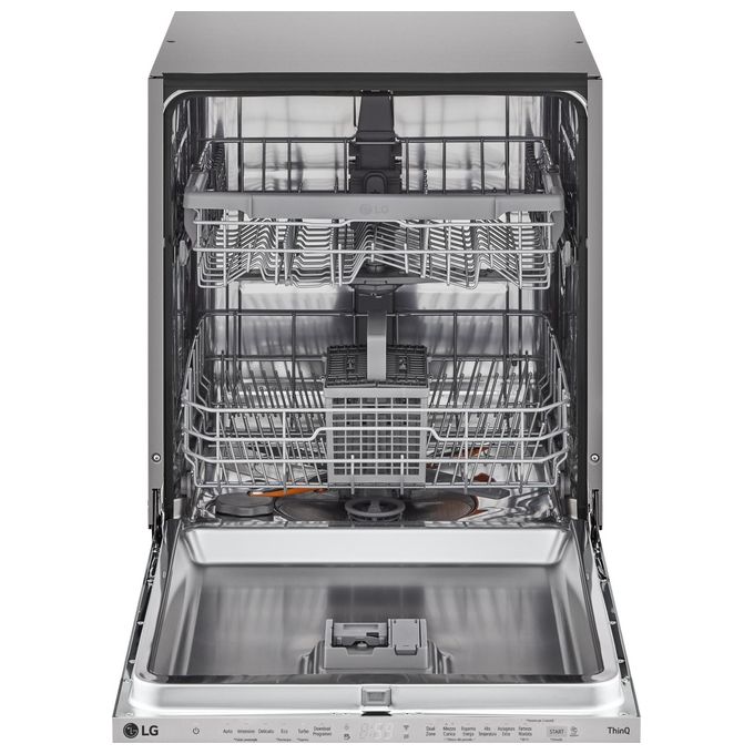 LG DB242TX Serie 2 Lavastoviglie Incasso 14 coperti Classe D QuadWash Wi-Fi EasyRack+ (55x60x82 cm) colore Noble Steel