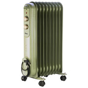 Ardes AR4R09VIN Curvy 9 Retro Radiatore ad Olio 2000W 9 Elementi Termostato Regolabile 3 Livelli di Potenza colore Verde