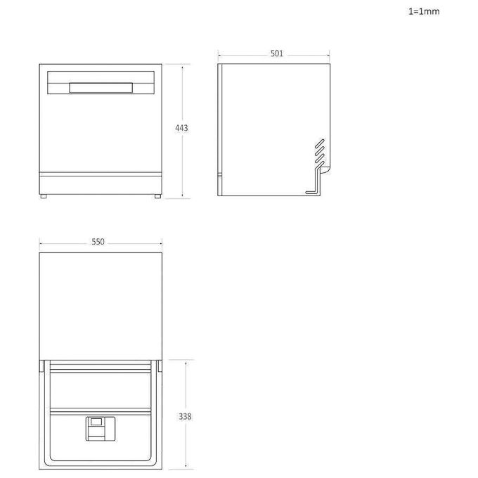 Candy CP 6E51LW RapidO Lavastoviglie Compatta 6 coperti Classe E 51 dB 5 programmi (44x55x50 cm) colore Bianco
