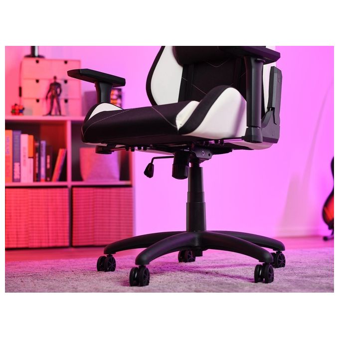 Trust GXT 714 RUYA Sedia da gaming universale con schienale e braccioli regolabili cuscini lombari e cervicali inclusi colore Bianco